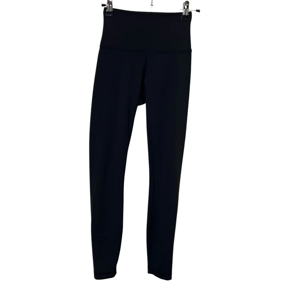 lululemon Wunder Train Contour Fit Tight Womens 2 Black 25 Everlux LW5DZRS